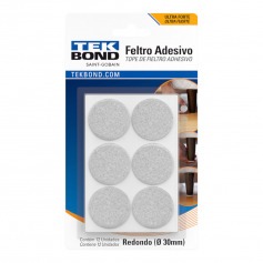Feltro protetor adesivo redondo 30 mm com 12 unidades Feltro protetor adesivo redondo 30 mm com 12 unidades