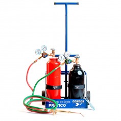 Conjunto de solda Oxigênio/Acetileno Economy Prático - 410151 Conjunto de solda Oxigênio/Acetileno Economy Prático - 410151