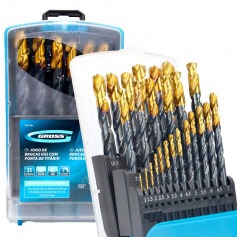 Jogo de brocas de aço rápido 1 a 13 mm 25 peças -7232355 Jogo de brocas de aço rápido 1 a 13 mm 25 peças -7232355