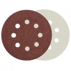 Disco de lixa com pluma 125 mm 8 furos grão 100 com 10 peças - 08.005 Disco de lixa com pluma 125 mm 8 furos grão 100 com 10 peças - 08.005