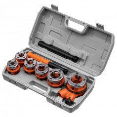 Jogo de tarraxa manual para canos metálicos 9 peças de 1/4 Jogo de tarraxa manual para canos metálicos 9 peças de 1/4