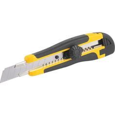 Estilete largo 18 mm emborrachado com 2 lâminas - ES218 Estilete largo 18 mm emborrachado com 2 lâminas - ES218