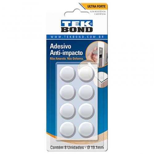 Protetor adesivo anti-impacto redondo 19,1 mm com 8 unidades -  7898472262056 - TekBond