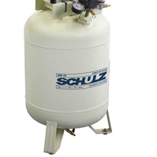 Compressor de Ar Odontológico Schulz CSD 10/60 Isento de Óleo - 10 Pés 60  Litros